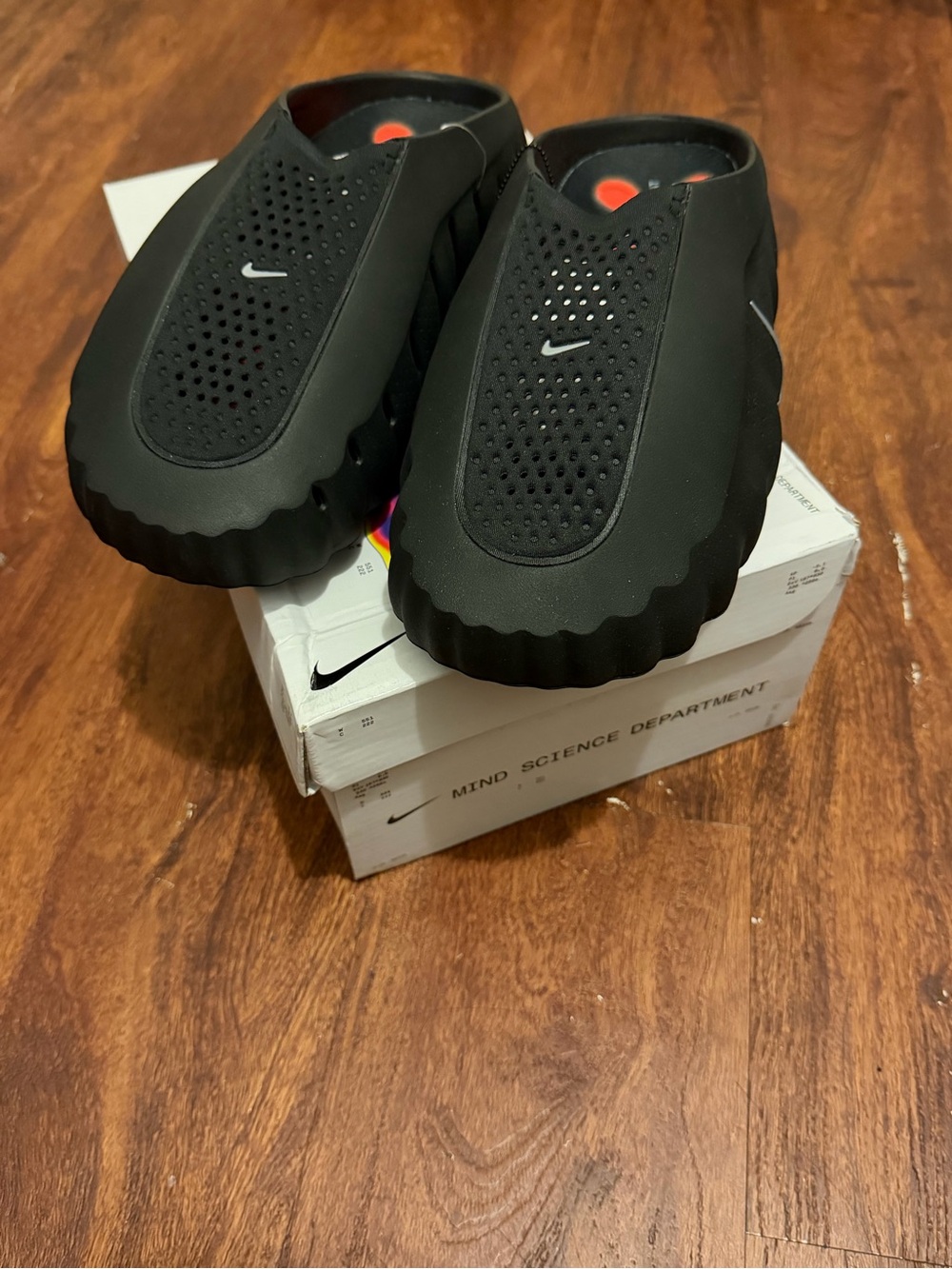 Nike Mind 001 Slides Black Chrome Size 9
